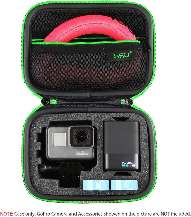 HSU Carrying Case for GoPro Hero 13/12/11/10/9/8/7/6/5 Black and Accessories, Protective Security Bag, Storage Solution for Adventurers-Upgraded Interior Foam - Image 4